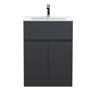 Hudson Reed 600mm Floor Standing 2 Door/Drawer Vanity & Basin 2 URB1403B