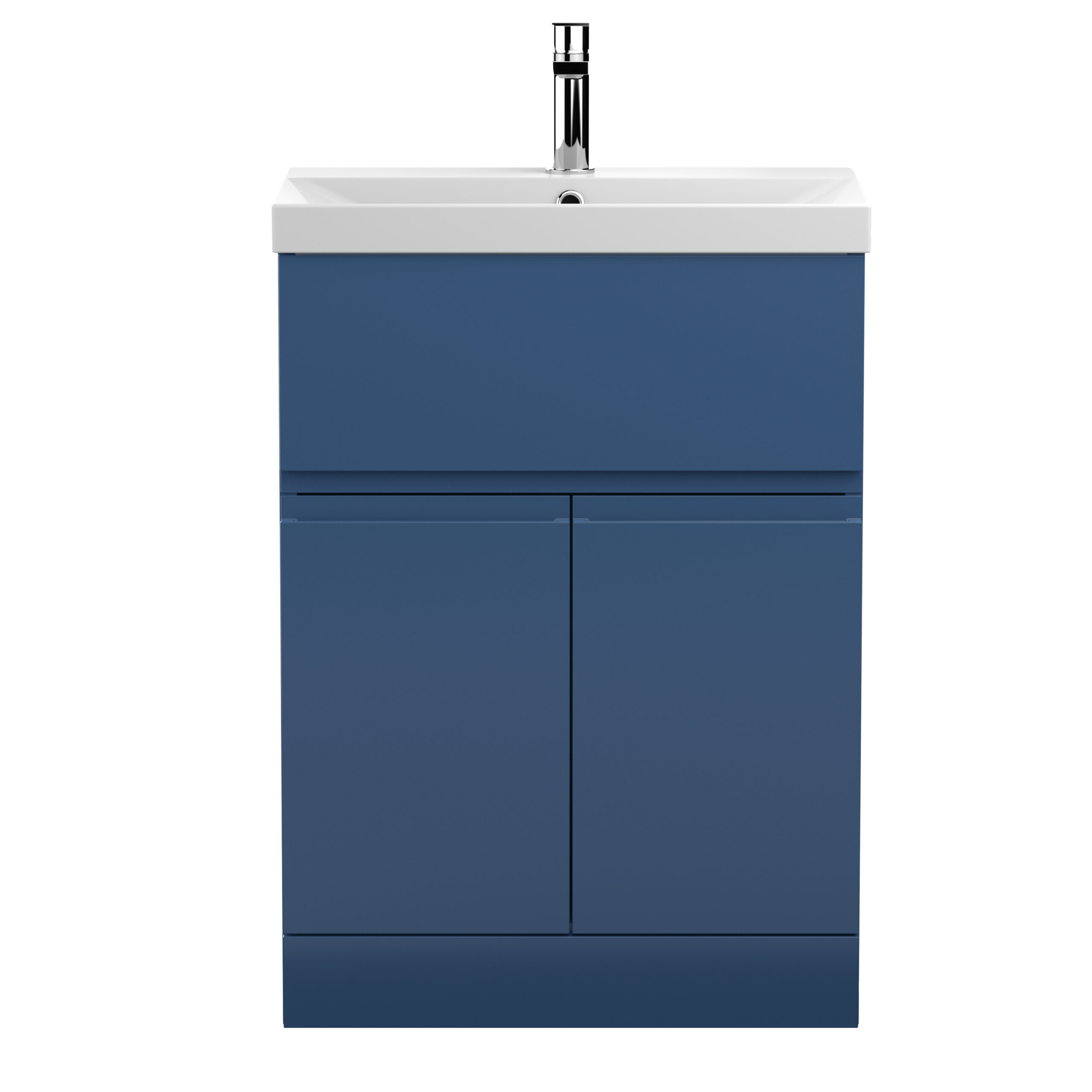 Hudson Reed 600mm Floor Standing 2-Door/Drawer Vanity Unit & Basin 3 URB303D