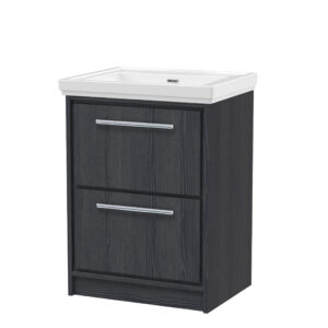 Hudson Reed 600mm Floor Standing 2-Drawer Vanity with Basin - 0 Tap Hole LIL2233H