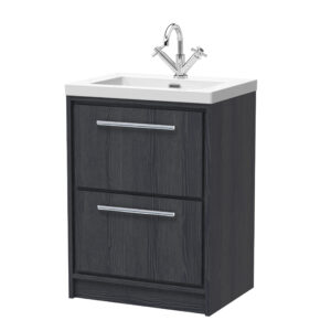 Hudson Reed 600mm Floor Standing 2-Drawer Vanity with Basin - 1 Tap Hole LIL2233L