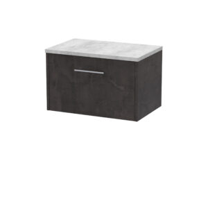 Hudson Reed 600mm Wall Hung 1 Drawer Vanity & Worktop JNU2622LBG
