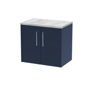 Hudson Reed 600mm Wall Hung 2-Door Vanity & Laminate Worktop JNU2923LBG