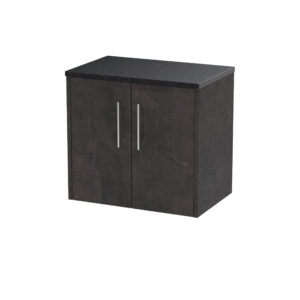 Hudson Reed 600mm Wall Hung 2 Door Vanity & Worktop JNU2623LSB