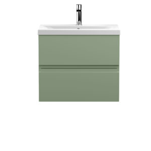 Hudson Reed 600mm Wall Hung 2 Drawer Unit & Basin 1 URB804A
