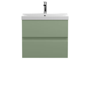 Hudson Reed 600mm Wall Hung 2 Drawer Unit & Basin 3 URB804D