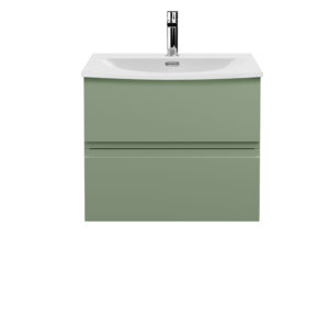 Hudson Reed 600mm Wall Hung 2 Drawer Unit & Basin 4 URB804G