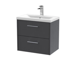 Hudson Reed 600mm Wall Hung 2 Drawer Vanity & Basin 1 JNU2224A