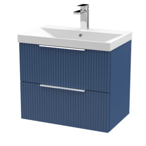 Hudson Reed 600mm Wall Hung 2 Drawer Vanity & Basin 3 DFF393D