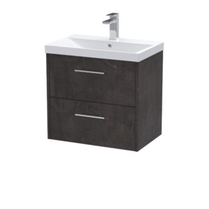 Hudson Reed 600mm Wall Hung 2 Drawer Vanity & Basin 3 JNU2624D
