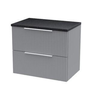 Hudson Reed 600mm Wall Hung 2 Drawer Vanity & Laminate Top DFF293LSB
