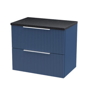 Hudson Reed 600mm Wall Hung 2 Drawer Vanity & Laminate Top DFF393LSB