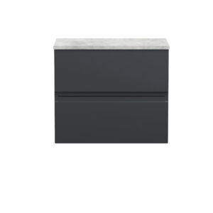 Hudson Reed 600mm Wall Hung 2 Drawer Vanity & Laminate Top URB1404LBG