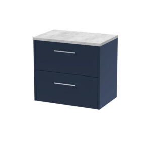 Hudson Reed 600mm Wall Hung 2-Drawer Vanity & Laminate Worktop JNU2924LBG