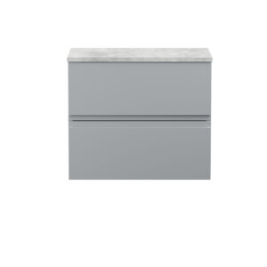 Hudson Reed 600mm Wall Hung 2-Drawer Vanity Unit & Laminate Worktop URB204LBG
