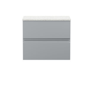 Hudson Reed 600mm Wall Hung 2-Drawer Vanity Unit & Laminate Worktop URB204LSW