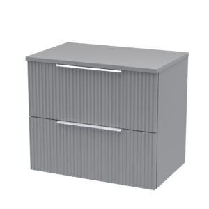 Hudson Reed 600mm Wall Hung 2 Drawer Vanity & Worktop DFF293W
