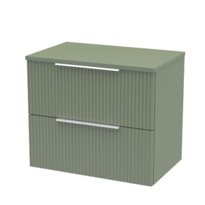 Hudson Reed 600mm Wall Hung 2 Drawer Vanity & Worktop DFF893W