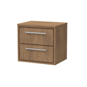 Hudson Reed 600mm Wall Hung 2-Drawer Vanity with Worktop LIL2724W