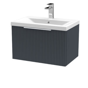 Hudson Reed 600mm Wall Hung Single Drawer Vanity & Basin 1 DFF1494A