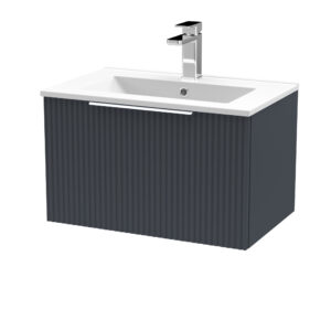Hudson Reed 600mm Wall Hung Single Drawer Vanity & Basin 2 DFF1494B