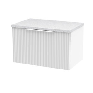 Hudson Reed 600mm Wall Hung Single Drawer Vanity & Laminate Top DFF194LSW