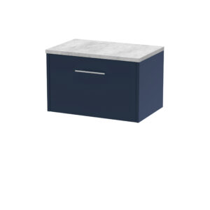 Hudson Reed 600mm Wall Hung Single Drawer Vanity & Laminate Worktop JNU2922LBG