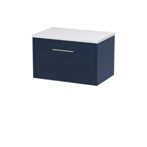 Hudson Reed 600mm Wall Hung Single Drawer Vanity & Laminate Worktop JNU2922LSW