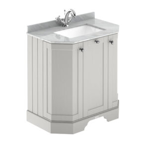 Hudson Reed 750mm 3-Door Angled Unit & Marble Top 1TH LOF416