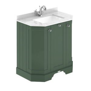 Hudson Reed 750mm 3-Door Angled Unit & Marble Top 1TH LOF817