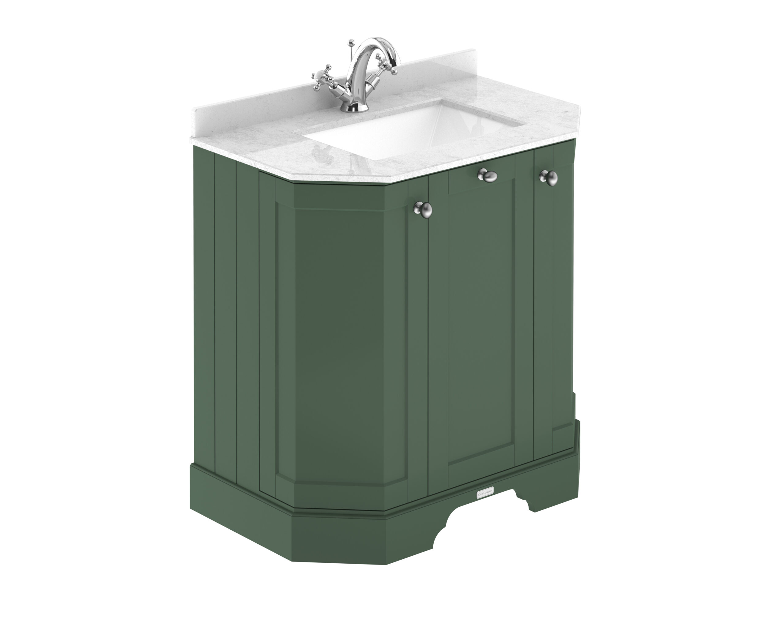 Hudson Reed 750mm 3-Door Angled Unit & Marble Top 1TH LOF817