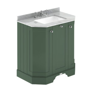 Hudson Reed 750mm 3-Door Angled Unit & Marble Top 3TH LOF813
