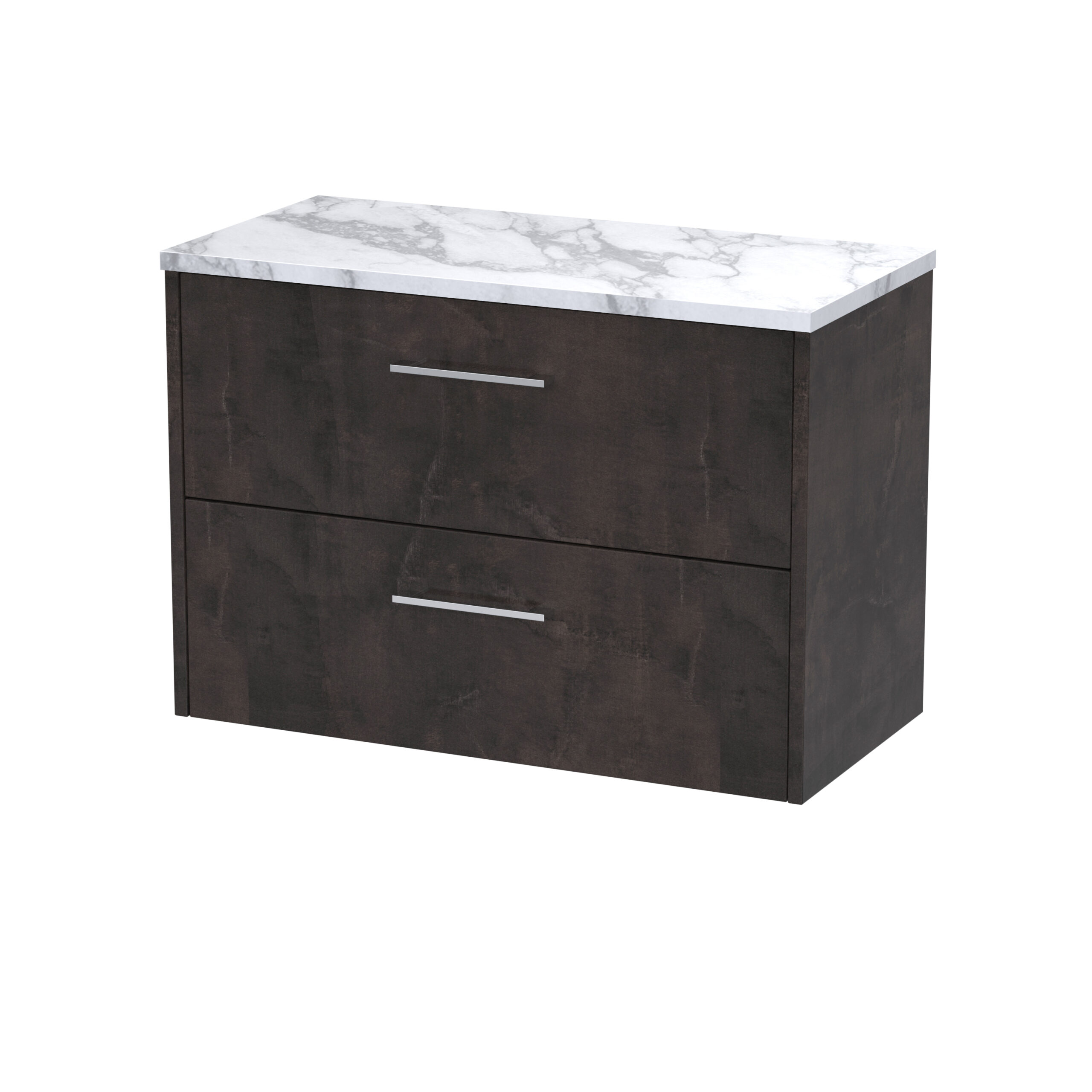 Hudson Reed 800 Wall Hung 2-Drawer Vanity & Laminate Worktop JNU2626LCM