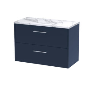 Hudson Reed 800 Wall Hung 2-Drawer Vanity & Laminate Worktop JNU2926LCM