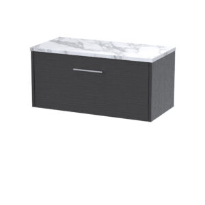 Hudson Reed 800 Wall Hung Single Drawer Vanity & Laminate Worktop JNU2225LCM