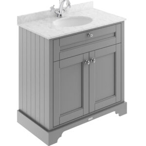 Hudson Reed 800mm Cabinet & Marble Top (1TH) LOF229
