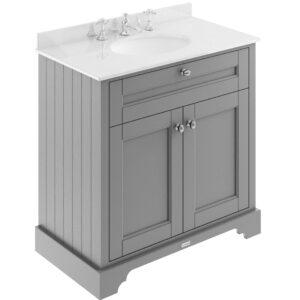 Hudson Reed 800mm Cabinet & Marble Top (3TH) LOF231