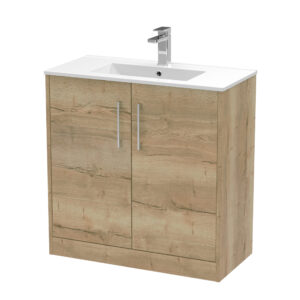 Hudson Reed 800mm Floor Standing 2 Door Vanity & Basin 2 JNU1805B