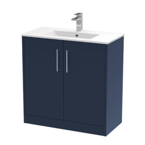 Hudson Reed 800mm Floor Standing 2-Door Vanity & Basin 2 JNU2905B