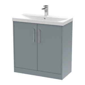Hudson Reed 800mm Floor Standing 2 Door Vanity & Basin 3 JNU2305D