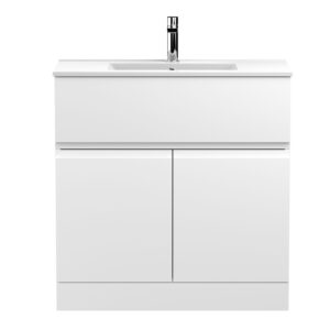 Hudson Reed 800mm Floor Standing 2-Door Vanity Unit & Basin 2 URB105B