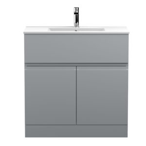 Hudson Reed 800mm Floor Standing 2-Door Vanity Unit & Basin 2 URB205B