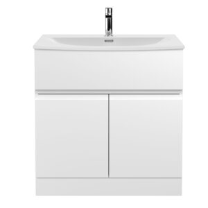 Hudson Reed 800mm Floor Standing 2 Door Vanity Unit & Basin 4 URB105G