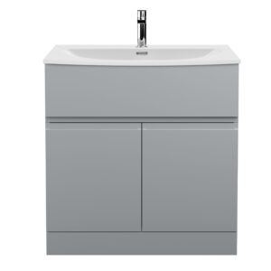 Hudson Reed 800mm Floor Standing 2 Door Vanity Unit & Basin 4 URB205G