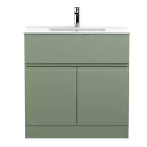 Hudson Reed 800mm Floor Standing 2 Door/Drawer Unit & Basin 2 URB805B