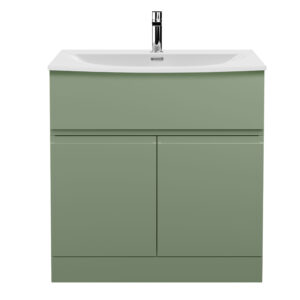 Hudson Reed 800mm Floor Standing 2 Door/Drawer Unit & Basin 4 URB805G