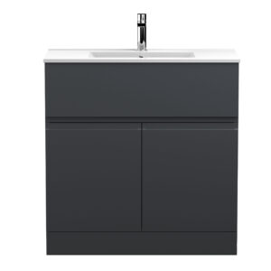 Hudson Reed 800mm Floor Standing 2 Door/Drawer Vanity & Basin 2 URB1405B