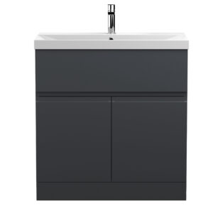 Hudson Reed 800mm Floor Standing 2 Door/Drawer Vanity & Basin 3 URB1405D