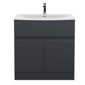 Hudson Reed 800mm Floor Standing 2 Door/Drawer Vanity & Basin 4 URB1405G
