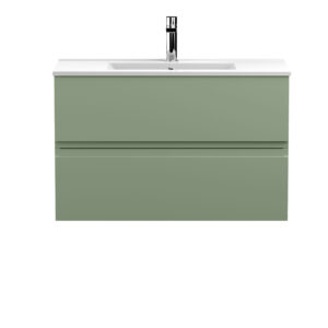 Hudson Reed 800mm Wall Hung 2 Drawer Unit & Basin 2 URB806B