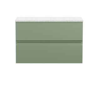 Hudson Reed 800mm Wall Hung 2 Drawer Unit & Laminate Top URB806LSW